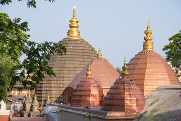Top view of the Kamakhya Mandir temple in Guwahati, Assam state, North East India