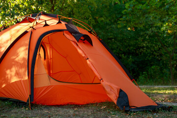 Camping tent in the forest © deviddo