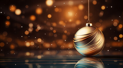 Luxurious shiny Christmas ball decoration, Christmas and New Year ornaments background