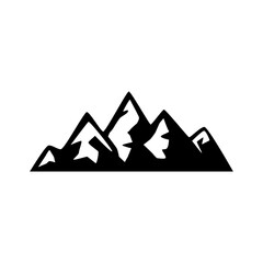 Abstract mountain logo design in flat design style