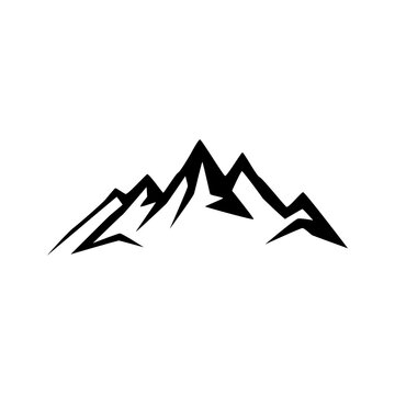 recommend clip art: Abstract mountain logo design in flat design style