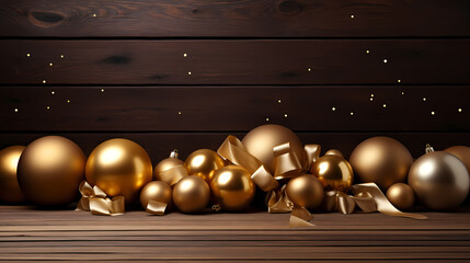 Naklejka premium Luxurious shiny Christmas ball decoration, Christmas and New Year ornaments background