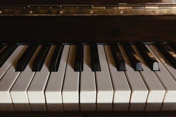 Piano keys close up image - 723771358