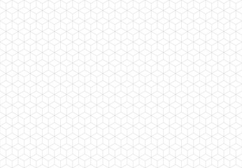 Cubes line geometric abstract grid seamless pattern. Vector