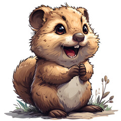 Vector Image of Quibble the Quokka Clipart