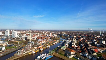 Bremerhaven - Germany - fantastic view over the city with its skyline