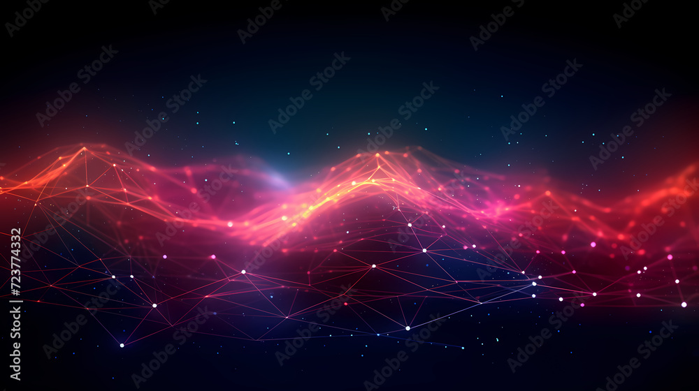 Wall mural abstract background of future network technology and network connections