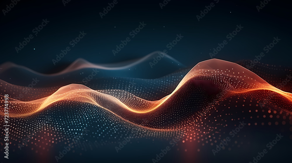 Wall mural abstract background of future network technology and network connections