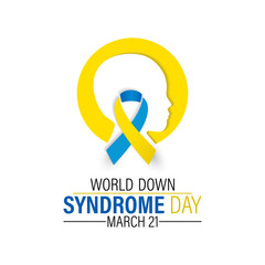World Down Syndrome Day on 21 March . Greeting card, poster, flyer and Banner, background design.