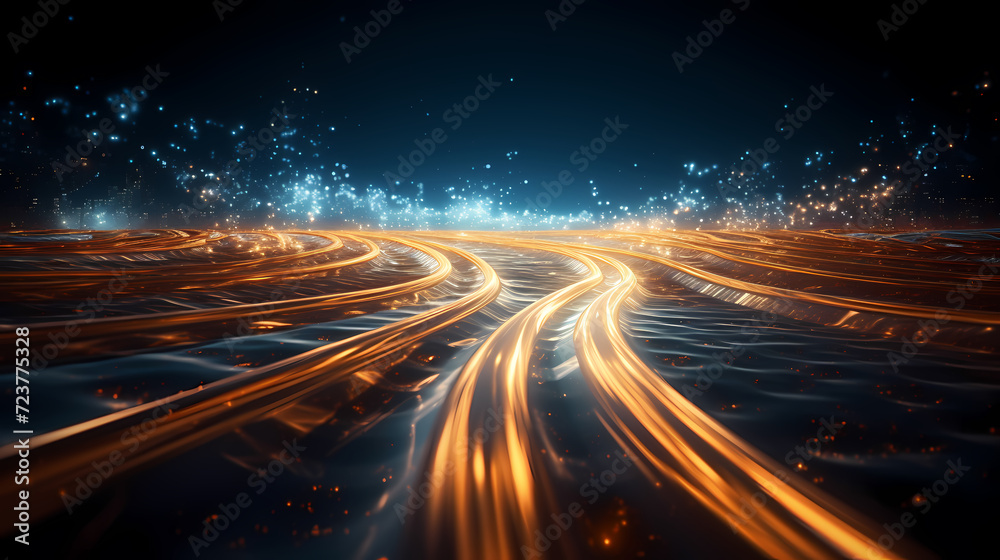 Wall mural abstract background of future network technology and network connections