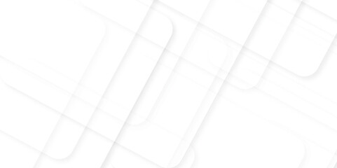 Fototapeta premium Modern Abstract white background design with layers of textured white transparent material in triangle and squares shapes. White color technology concept geometric line vector background.