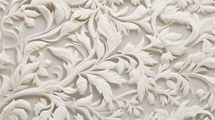Floral embossed matelasse texture surface background