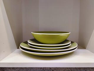 stack of bowls on table