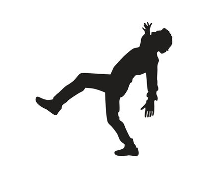 recommend clip art:  vector hand drawn  people falling down silhouette 