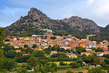 Aggius town in Sardinia, Italy