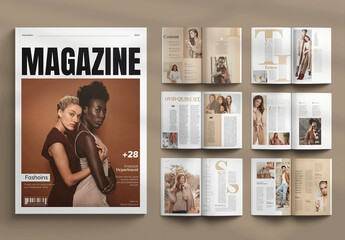 Fashion Magazine Layout - obrazy, fototapety, plakaty
