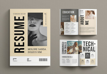 Minimal Resume Design Template - obrazy, fototapety, plakaty