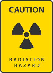 Radiation icon vector. Warning radioactive sign danger symbol.