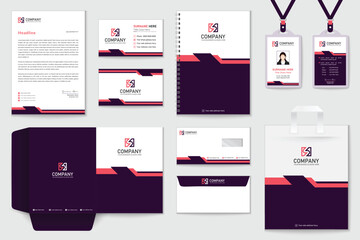 vector business stationery mockup collection template perfect for presentations vector