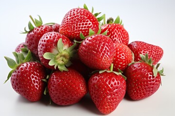 strawberry berries isolated on a white background close-up.