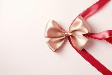 colorful background with pink ribbon and bow