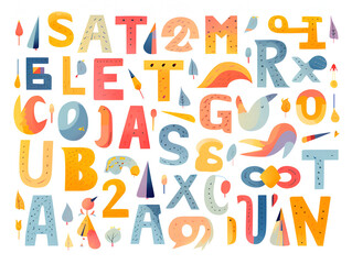 Letters. background. Concept of education. School, Children's School Background