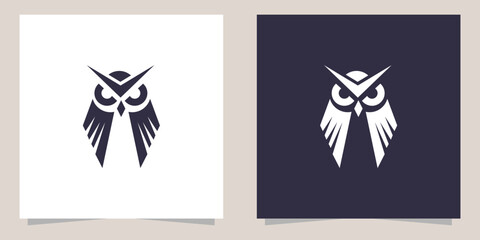owl logo design vector