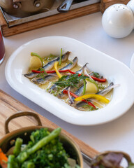 Spanish marinated anchovies starter