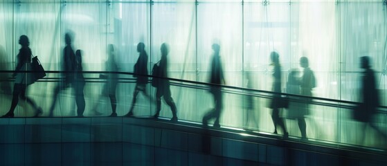 Group Walking Across Bridge
