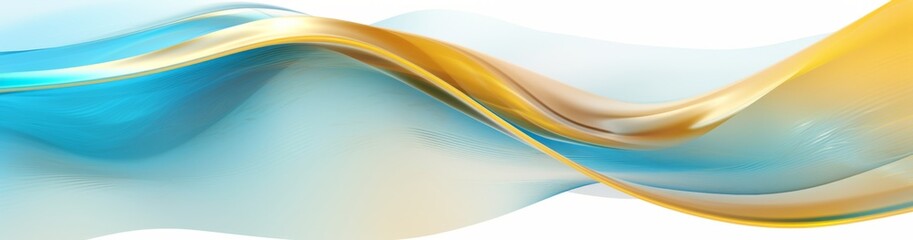 Obraz premium A beautiful abstract background in golden blue tones, flowing like silk.