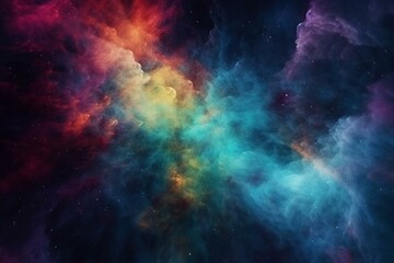 Fototapeta na wymiar Blurry cosmic colors with grainy texture. Generative AI