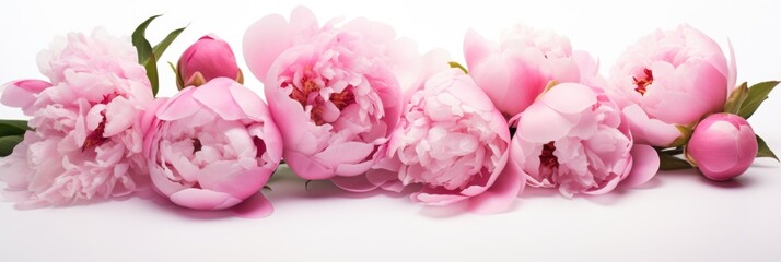 seamless background with colorful pink peonies
