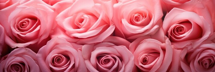 colorful background of pink roses