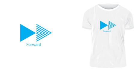 Fototapeta na wymiar t-shirt design concept, iconic forward