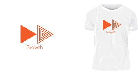 t shirt design concept, iconic growth