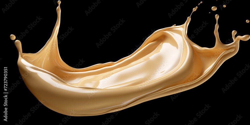 Aufkleber A striking image capturing a splash of liquid against a black background. Perfect for adding a dynamic touch to various design projects