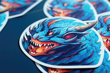 Stickers arranged on a table, ready for use. Perfect for scrapbooking, crafts, and personalizing items