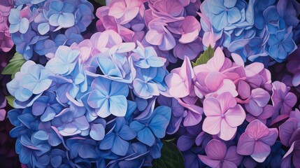 blue and pink flowers background