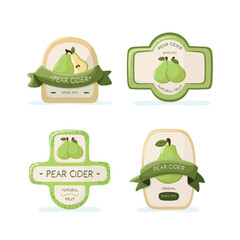 Set of labels for pear cider packaging - 723792136