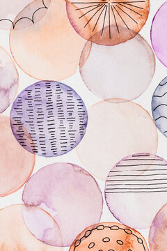 White background with ink and paint patterns. Mixed media art