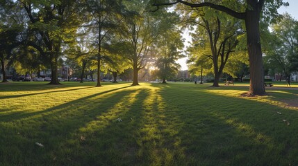 Fototapeta premium landscape with grass and blue sky