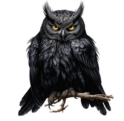 Owl isolated on transparent background