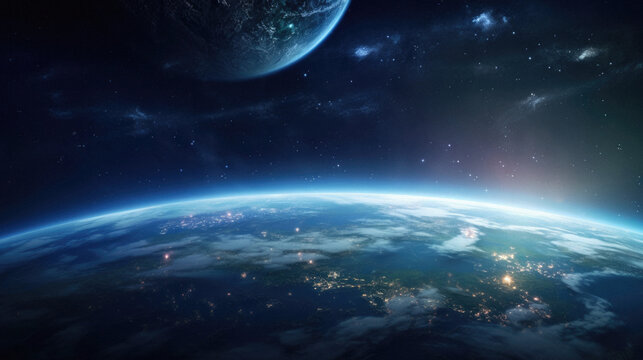 View of the planet Earth during a sunrise   elements of this image furnished by NASA