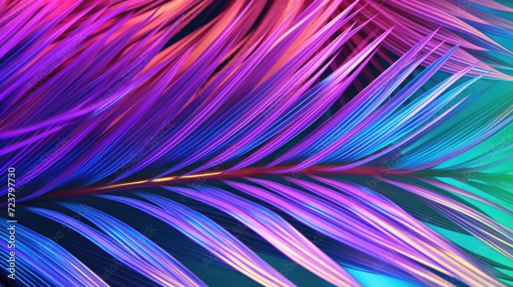 Poster A close up of a bunch of colorful feathers. Perfect for adding a pop of color to any project or design