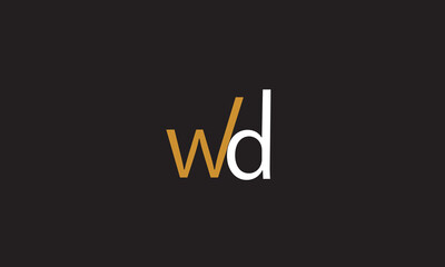 WD, DW, W, D Abstract Letters Logo Monogram	