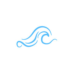 Obraz premium Wave Sea Doodle Icon