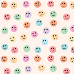 Vector seamless emoji pattern design