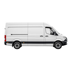 White Van Parked on White Background