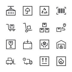 set of icons Package & Shipping