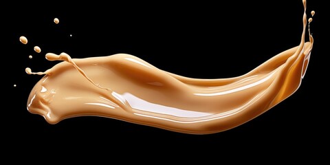 A liquid is being poured into a banana on a black background. This image can be used to showcase unique and creative food experiments or to illustrate the concept of mixing flavors in cooking